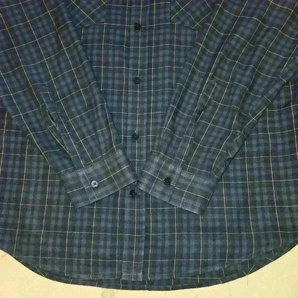 Hurley Nike Dri-Fit Mens Long Sleeve Plaid Button Down Blue Size XL - Picture 3 of 10